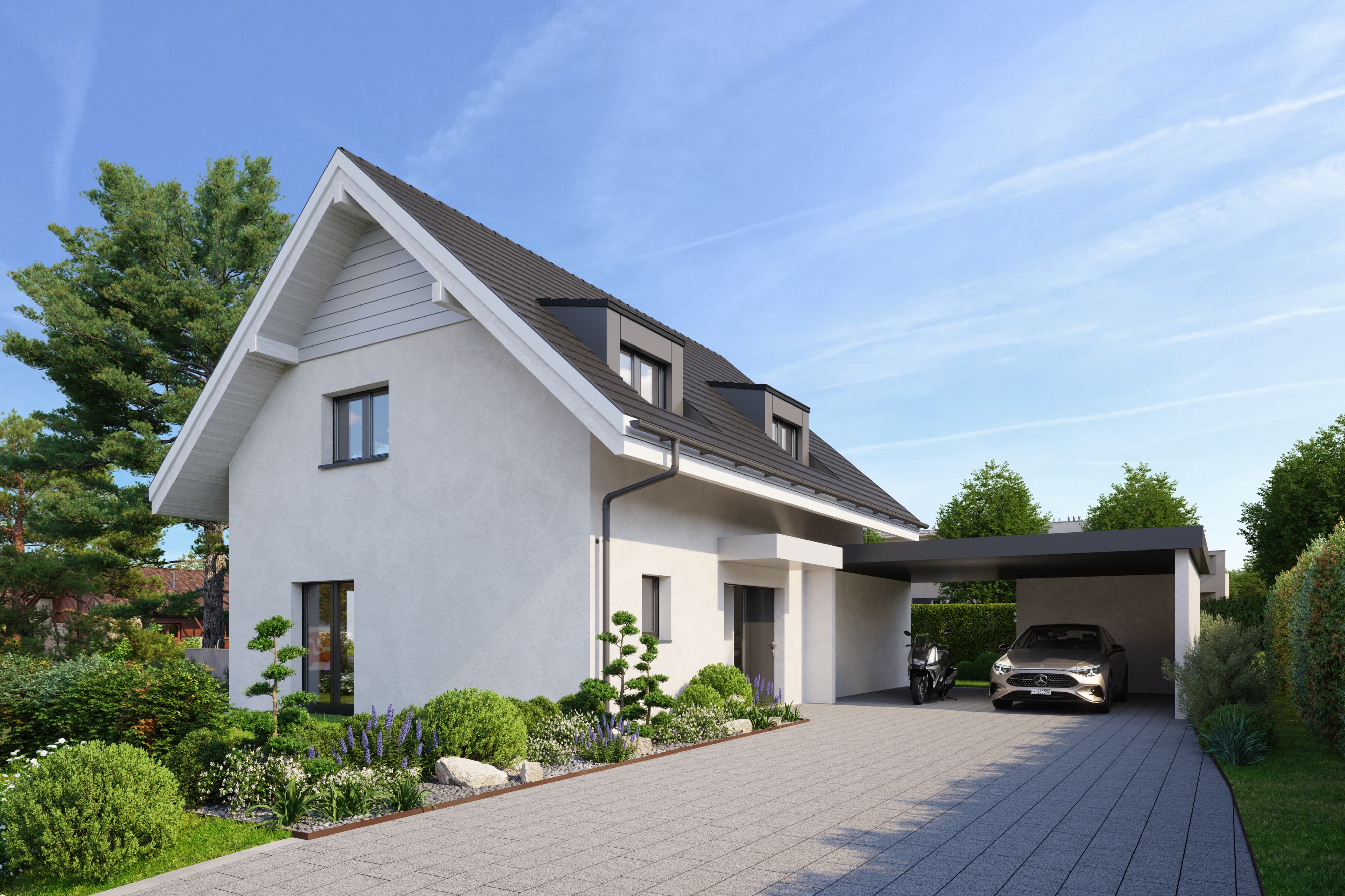 Combe 2 Prangins - vue extérieure des villas