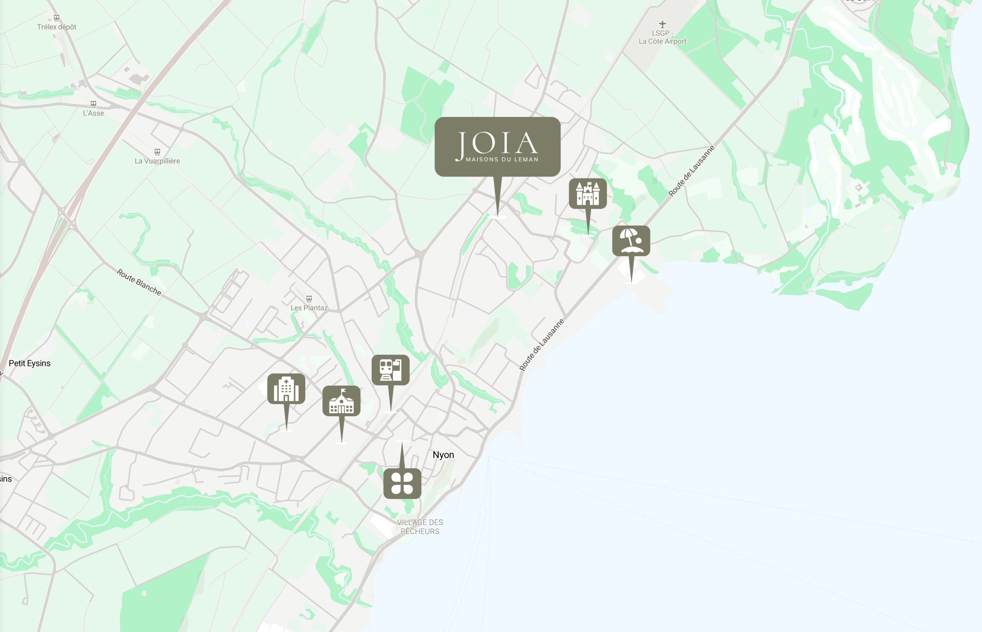 Carte locale de Prangins